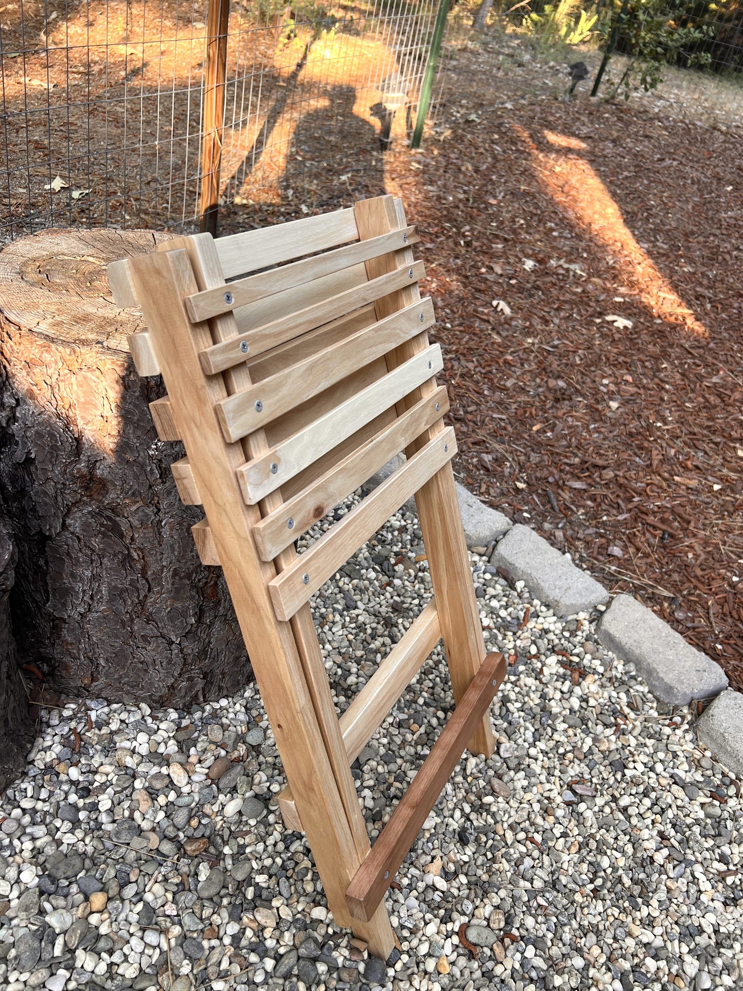 Folding wooden chair, portable chair for beach, camping, outdoors.