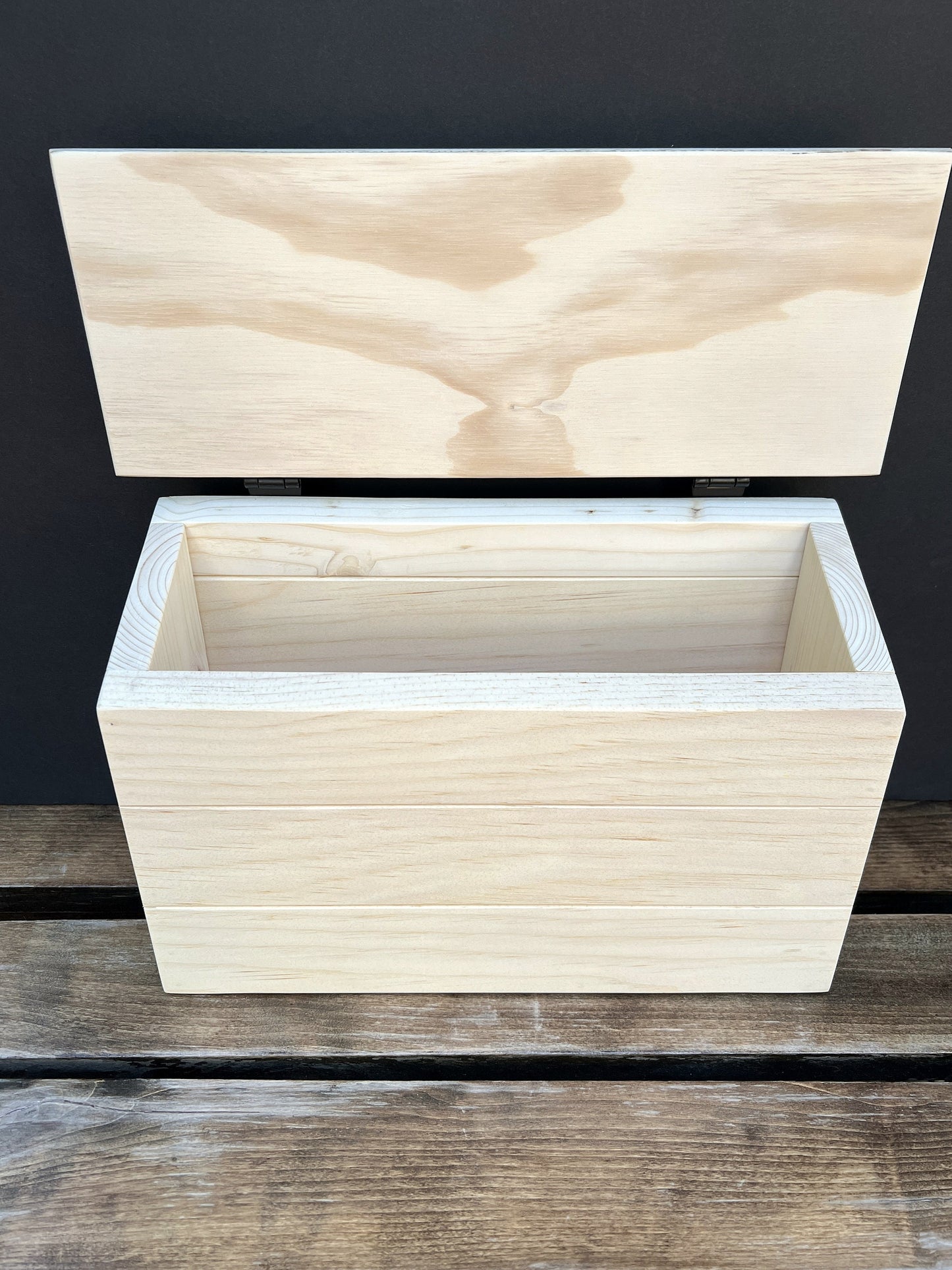 Mailbox wall mount, wooden hanging mailbox for letters, unstained.