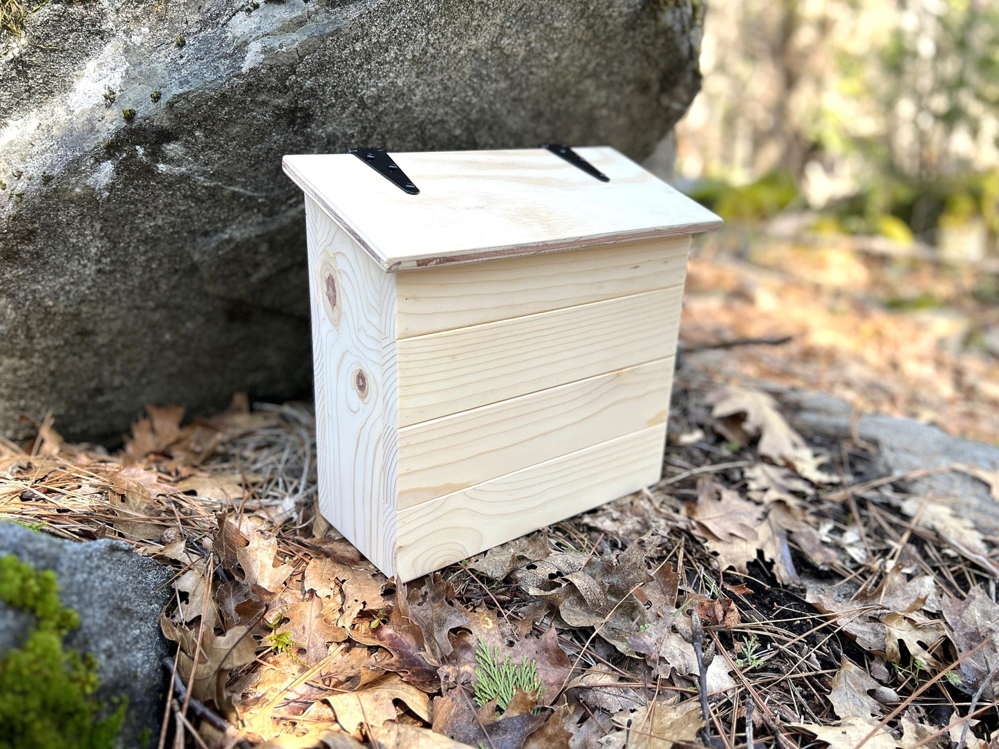 Tall Wooden Wall Mount Mailbox Unfinished, ready to paint or stain.