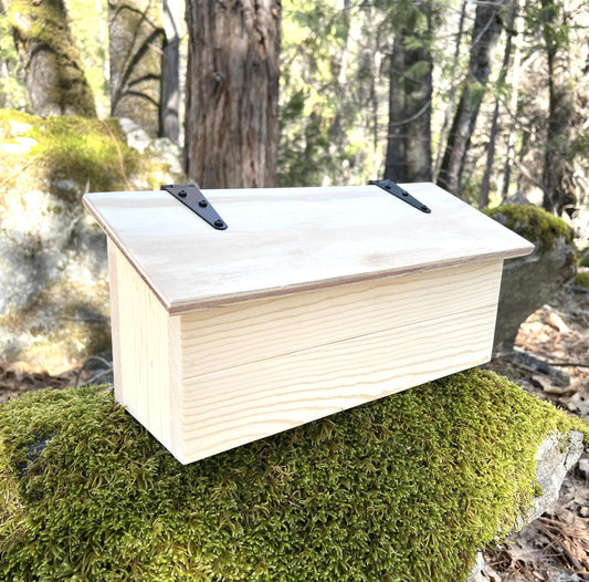 Mailbox wall mount, unfinished wood mailbox.