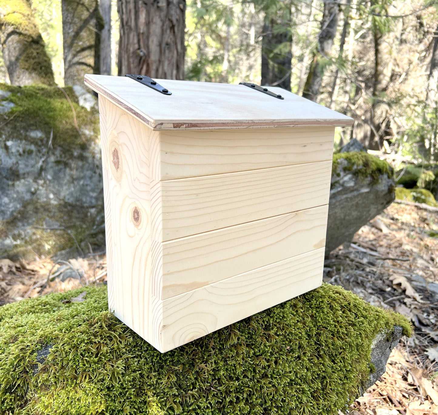 Tall Wooden Wall Mount Mailbox Unfinished, ready to paint or stain.