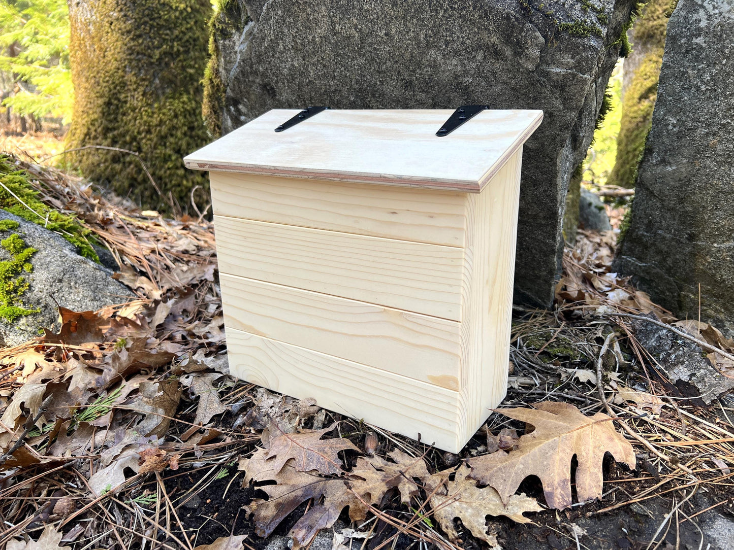 Tall Wooden Wall Mount Mailbox Unfinished, ready to paint or stain.