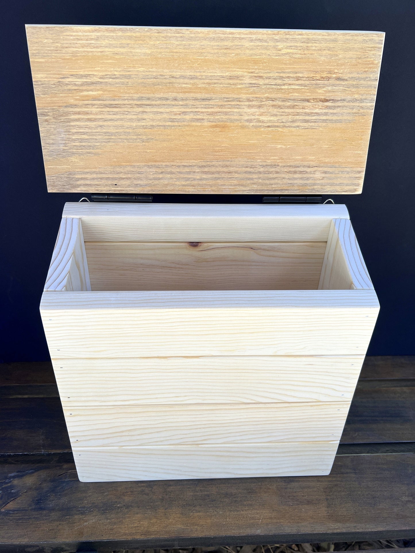 Tall Wooden Wall Mount Mailbox Unfinished, ready to paint or stain.