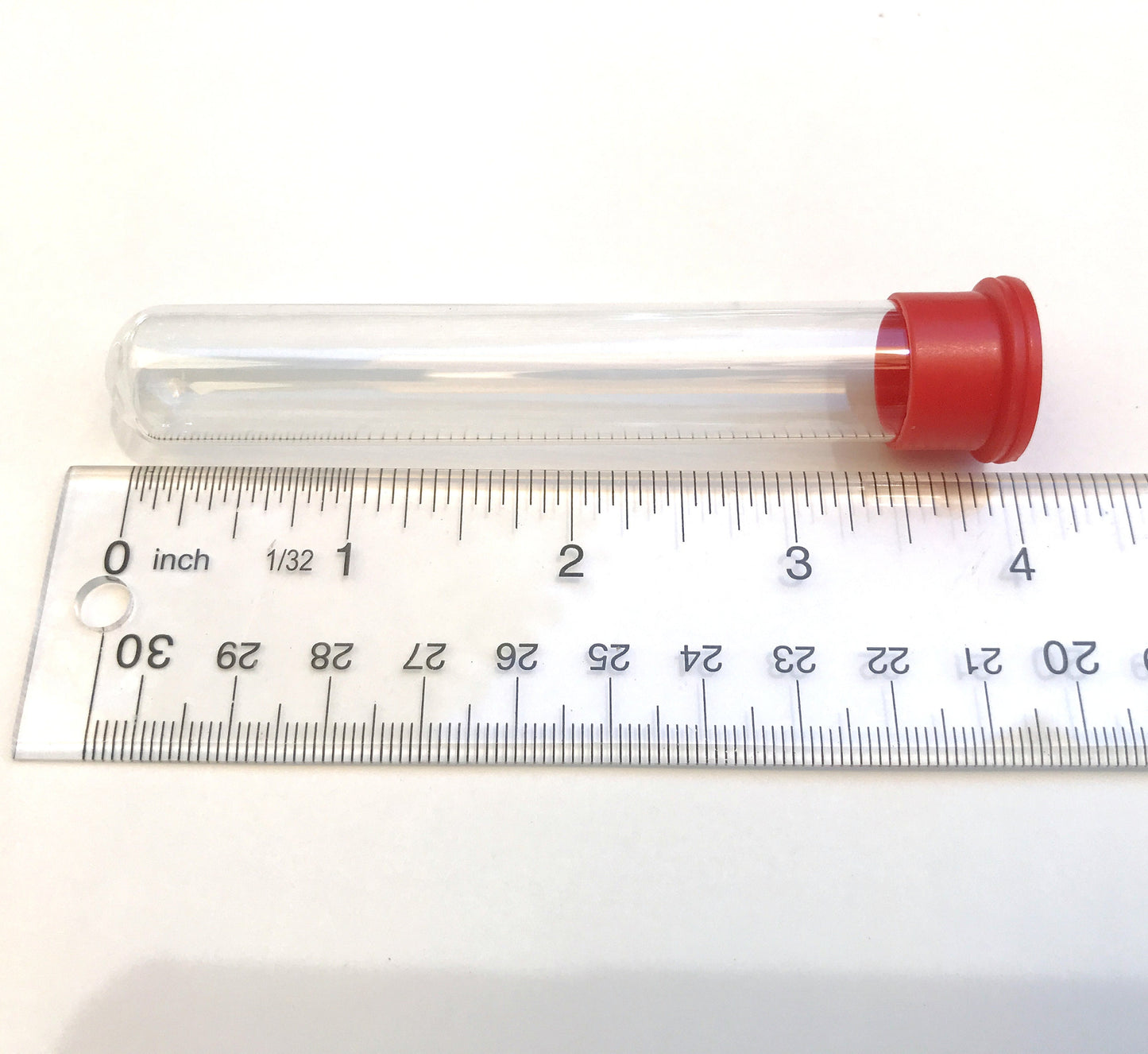 Replacement glass test tube for DIY hummingbird feeders with red cap, Set of 6.