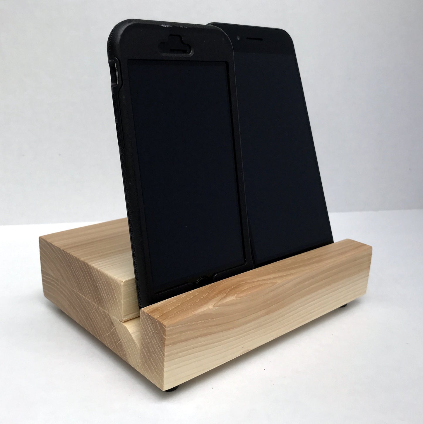 Tablet Stand, iPad stand, phone stand, display stand, docking station, hickory.