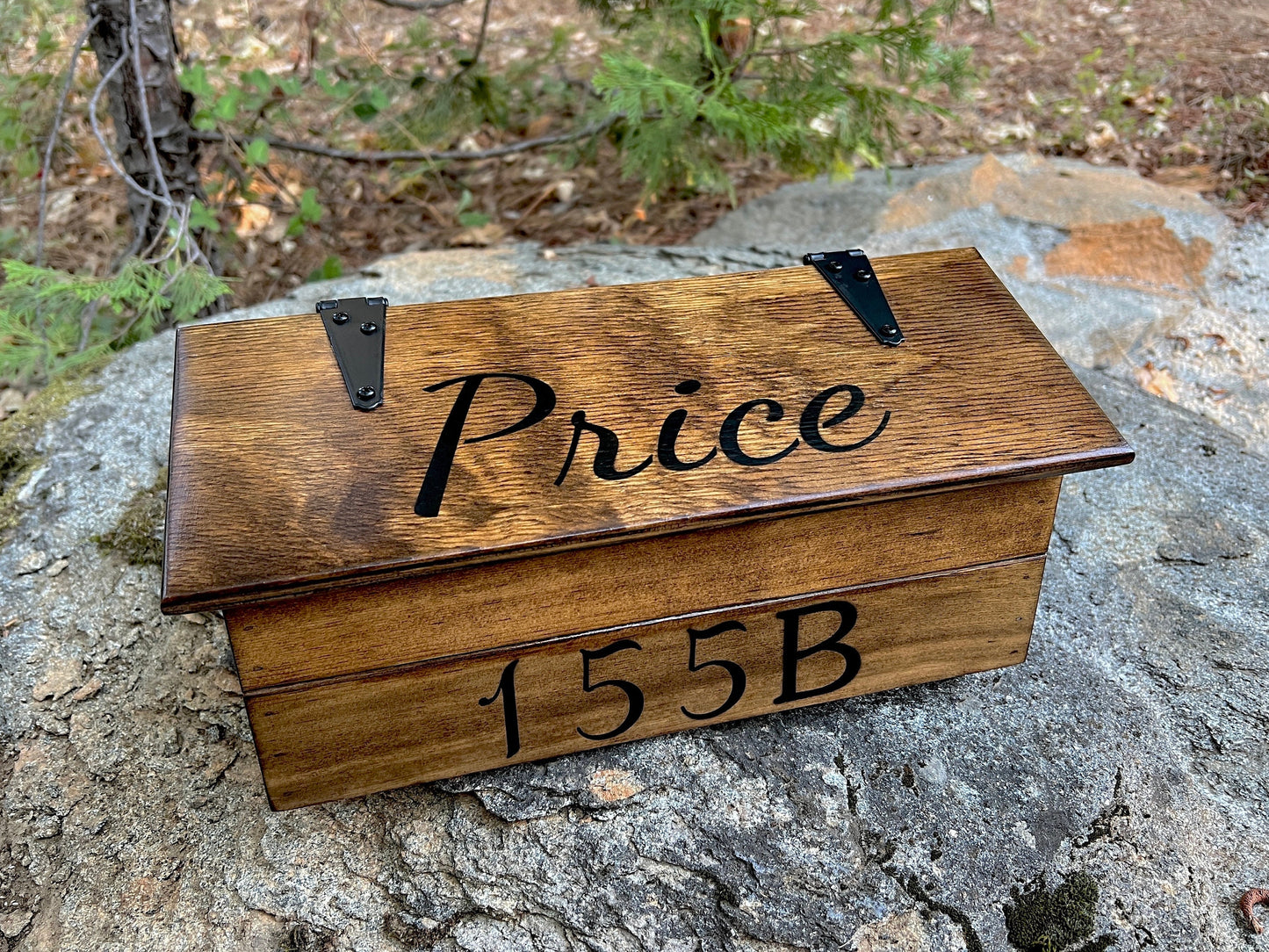 CUSTOM NAME wooden mailbox, Farmhouse rustic wood mailbox, hanging wall mount mailbox.